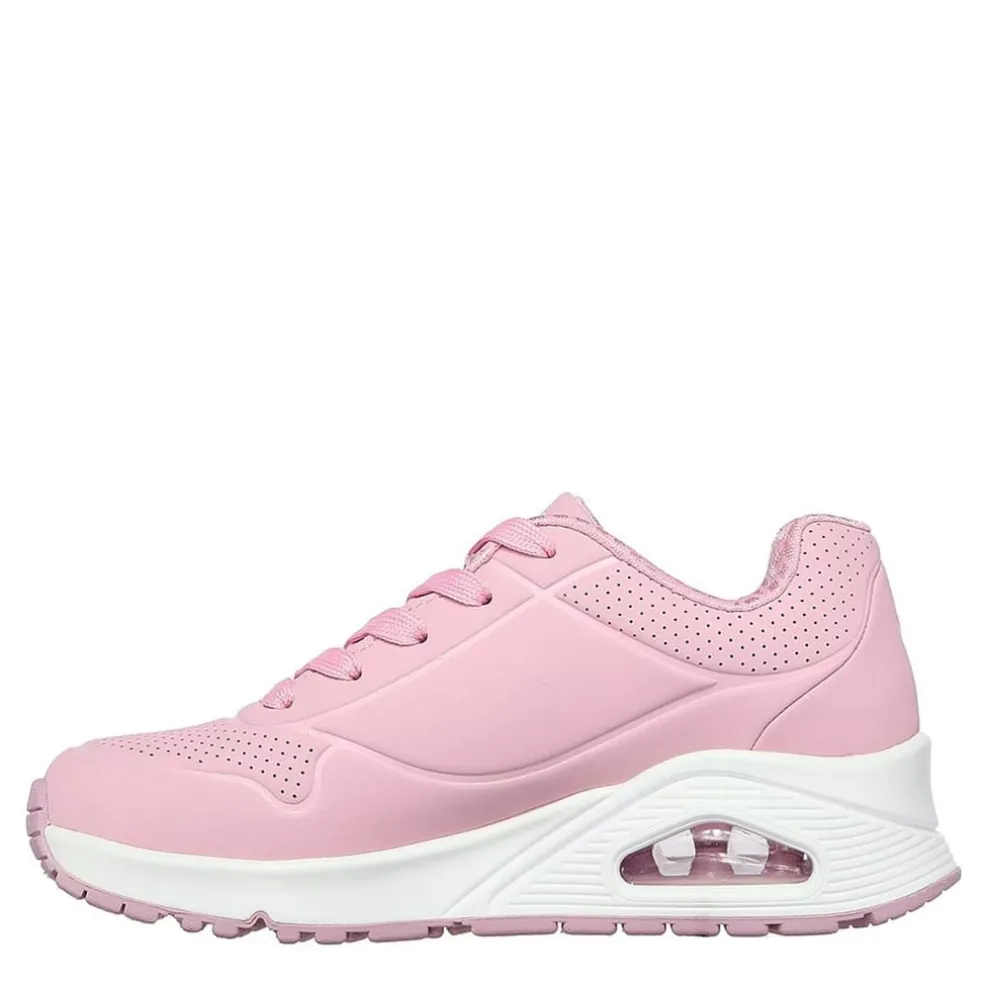 Skechers Uno Stand On Air Junior Girls Trainers in Pink