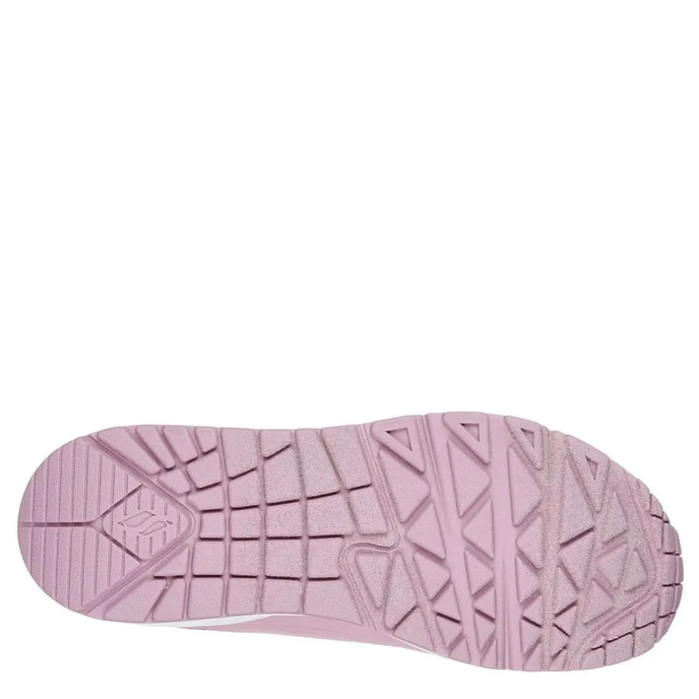 Skechers Uno Stand On Air Junior Girls Trainers in Pink