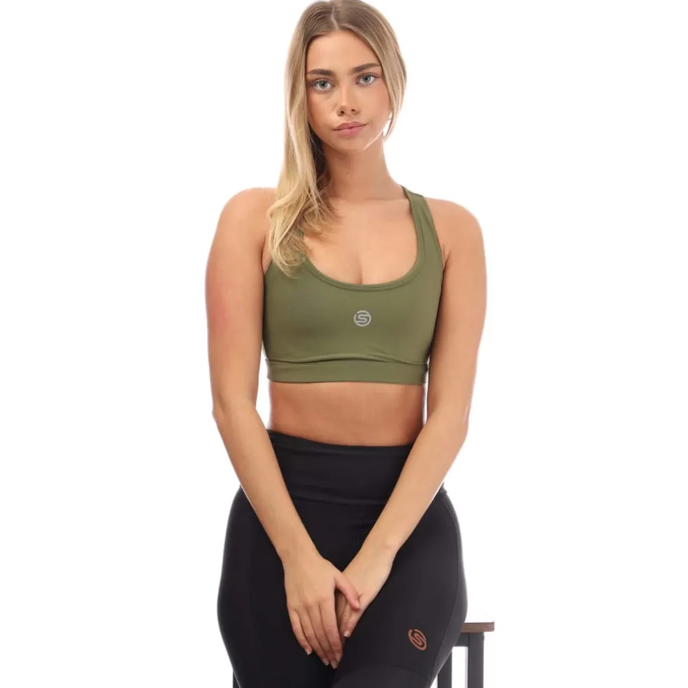 Skins Series-3 Active Bra in Khaki