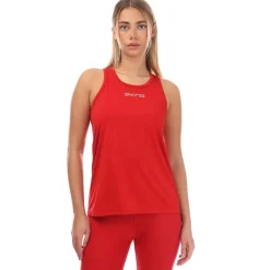 Skins Series-3 Bra Tank Top in Red