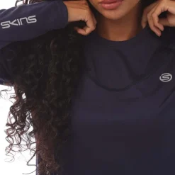 Skins Series-3 Long Sleeve T-Shirt in Navy