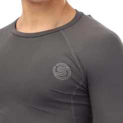 Skins Series-2 Long Sleeve Top in Charcoal