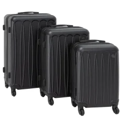 Slazenger 3 Piece Suitcase Set in Black