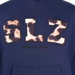 Slazenger Hooded Leopard Patterned Jacket in Blue