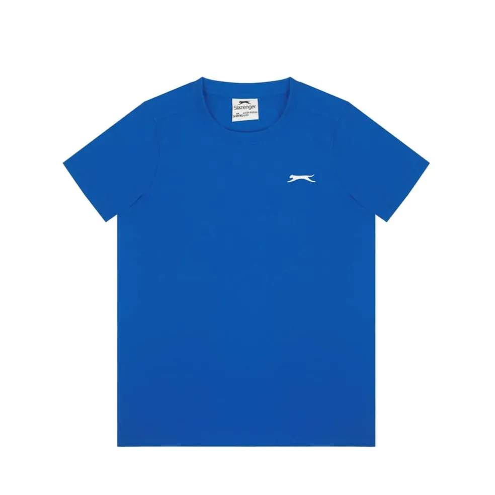 Slazenger Junior Boys Plain Tee Shirt in Blue