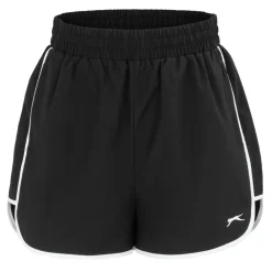 Slazenger Piping Athletic Shorts with Curved Hem in Black