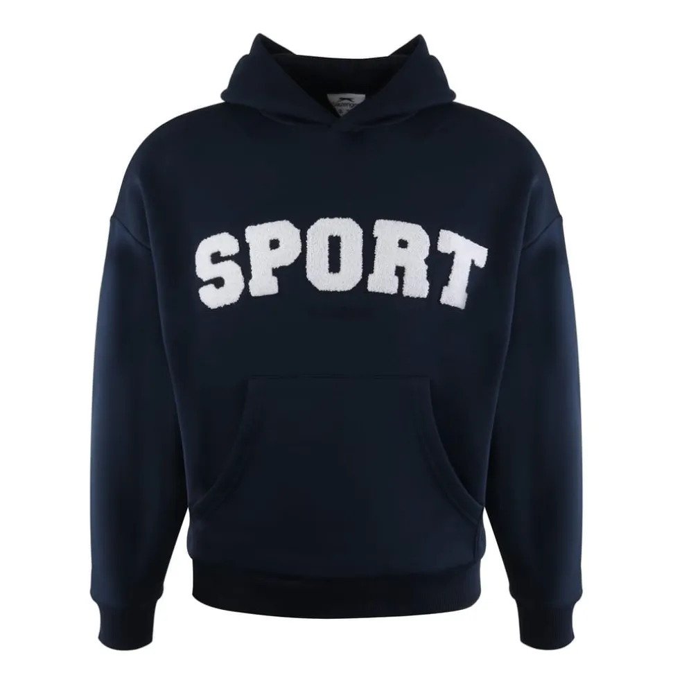 Slazenger Sportstyle Logo Hooded Sweatshirt in Blue
