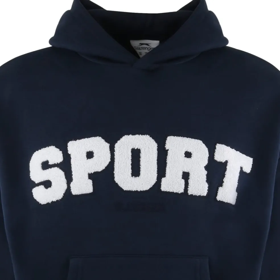 Slazenger Sportstyle Logo Hooded Sweatshirt in Blue