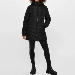 Slazenger Womens Mid Length Padded Jacket in Black