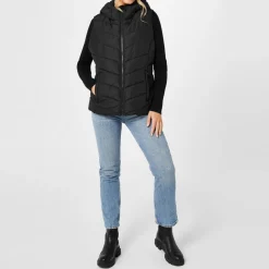 Slazenger Womens Padded Gilet With Fleece Lining in Black
