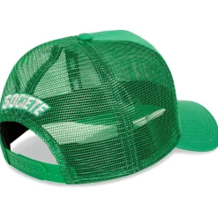 Societe Noir Marais Lettering Trucker Cap in Green