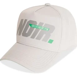 Societe Noir Reflective Lettering Trucker Cap in Grey