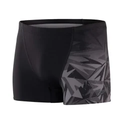 Speedo Allover V-Cut Aquashorts in Black Grey