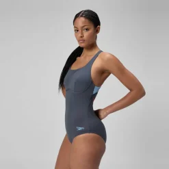 Speedo Flxb Ss Bibra Ld54 in Grey