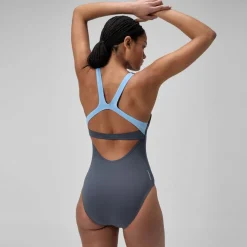 Speedo Flxb Ss Bibra Ld54 in Grey