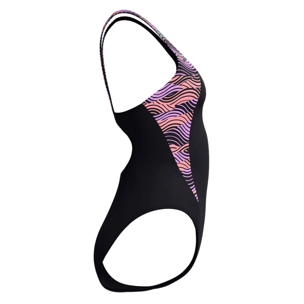 Speedo Hyperback Splice Muscleback Swimsuit in Black