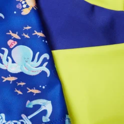 Speedo Infants Digital Short Sleeve Rash Set in Blue yellow