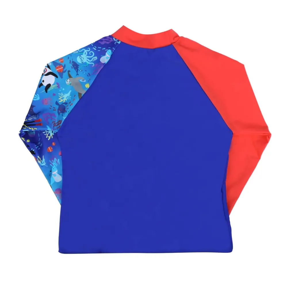 Speedo Infants Long Sleeve Rash Top in Blue