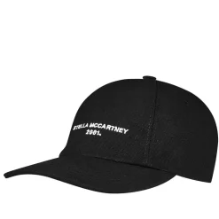 Stella McCartney Embroidered Logo Cap in Black