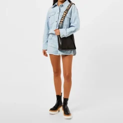 Stella McCartney Logo Denim Shorts in Blue