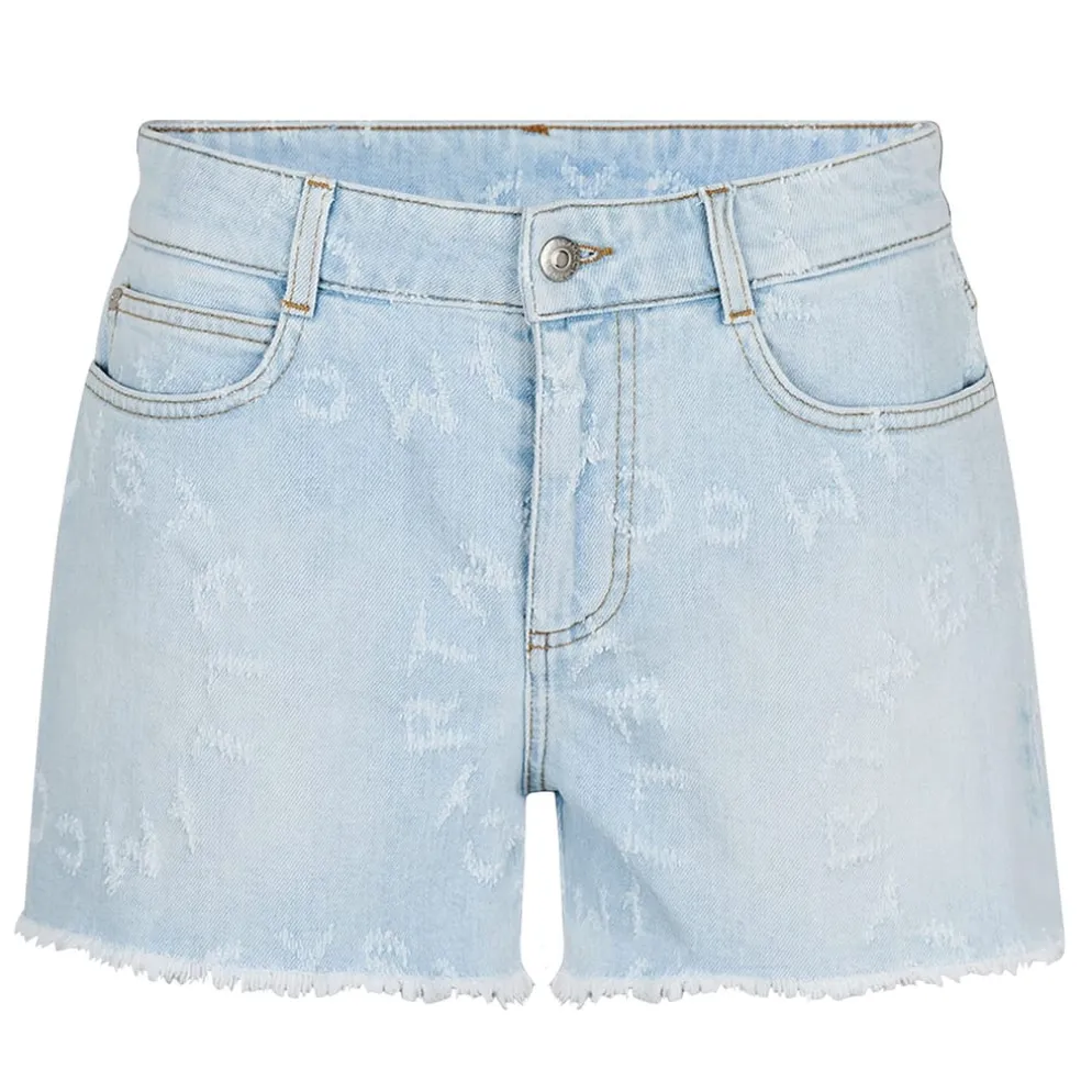 Stella McCartney Logo Denim Shorts in Blue