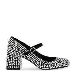 Steve Madden Pep Talk Block Heel Mary Janes in Silver