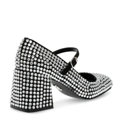 Steve Madden Pep Talk Block Heel Mary Janes in Silver