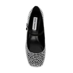 Steve Madden Pep Talk Block Heel Mary Janes in Silver