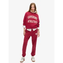 Superdry Lettering Joggers in Red