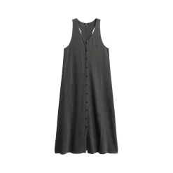 Superdry V Neck Relaxed Fit Sleeveless Top in Black