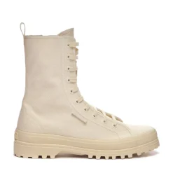 Superga Alphigh Ankle Platform Hi Top Boots in Beige