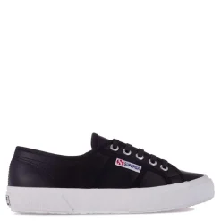Superga Leather Trainers in Black