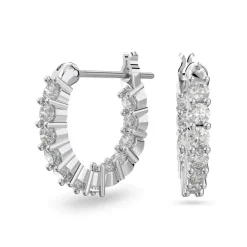 Swarovski Hoop Earrings in Silver