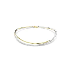 Swarovski Hyperbola Bangle, Round Cut, White, Mixed Metal Finish in Multi