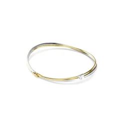 Swarovski Hyperbola Bangle, Round Cut, White, Mixed Metal Finish in Multi