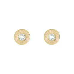 Ted Baker Crystal Button Stud Earrings in Gold