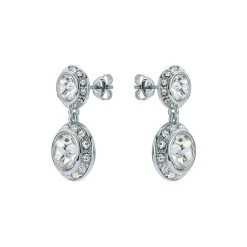 Ted Baker Crystal Drop Earrings in Silver