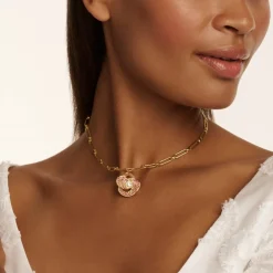 Ted Baker Florel Necklc in Gold