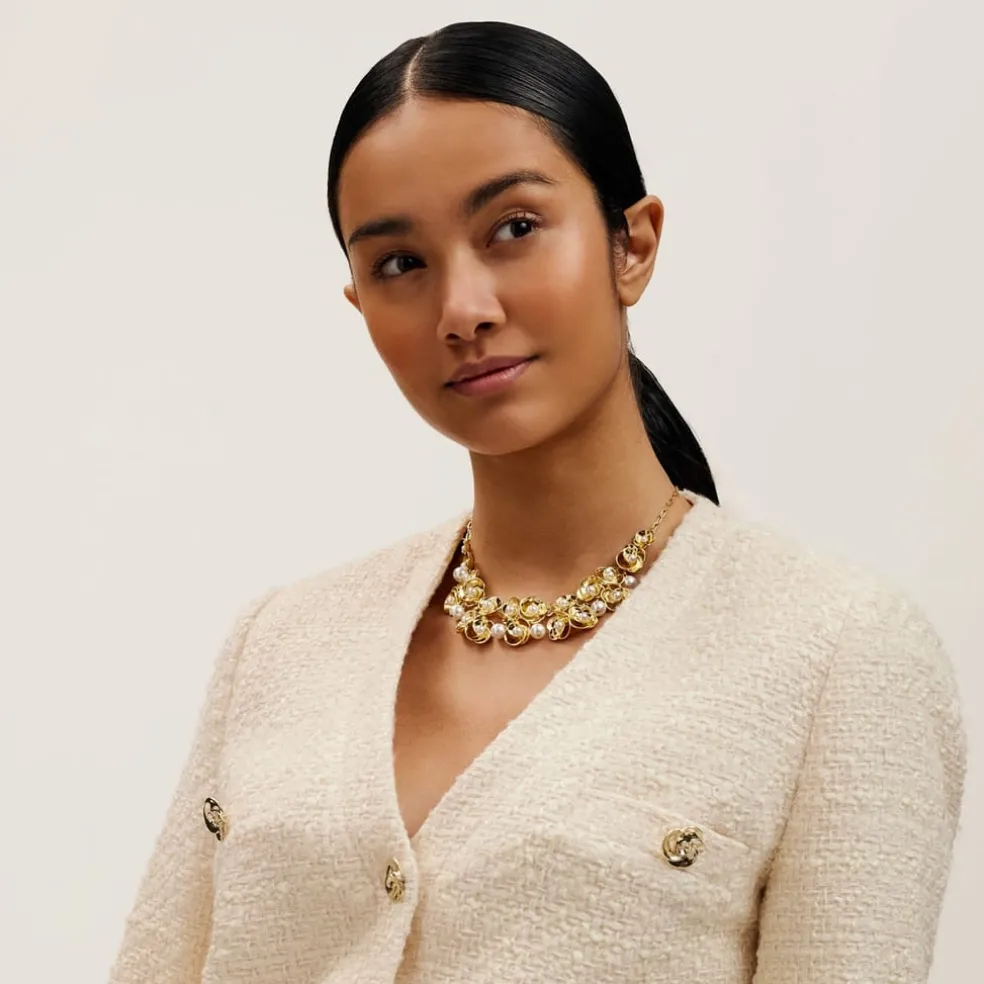 Ted Baker Flores Necklc in Gold