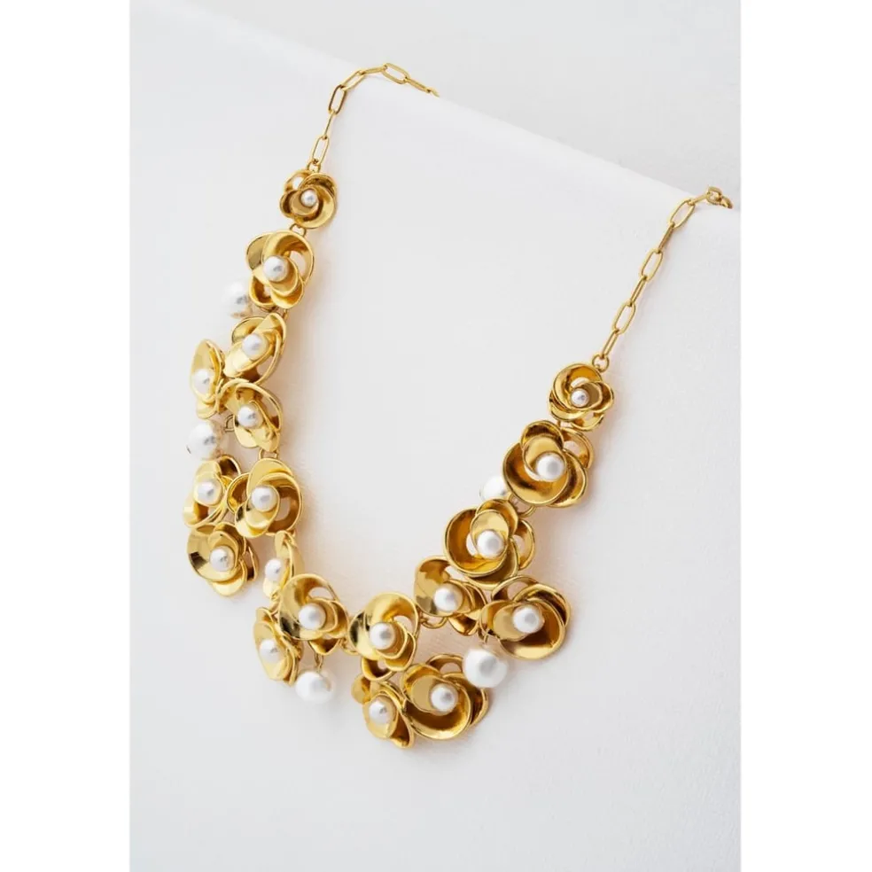 Ted Baker Flores Necklc in Gold