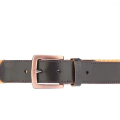 Ted Baker Galan Leather Woven Belt in Mustard