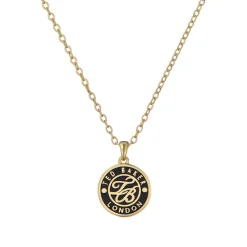 Ted Baker Monogram Button Pendant Necklace in Gold