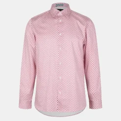 Ted Baker Regular Fit Geographic Print Shirt in Pink
