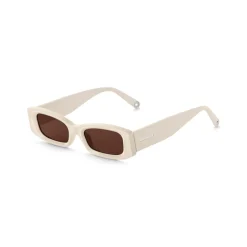 Thomas Sabo Kim Slim Rectangular Sunglasses in Beige