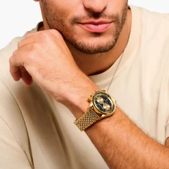 Thomas Sabo Rebel at Heart Chronograph Watch in Gold