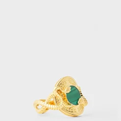 Thomas Sabo Ring Snake in Green