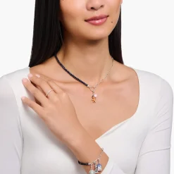 Thomas Sabo Silver Charm Necklace in Silver blue
