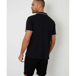 Threadbare Arnwick Regular Fit Short Sleeve Shirt in Black