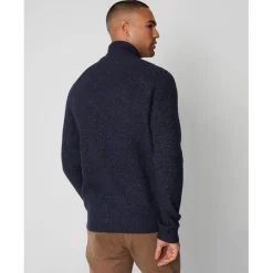 Threadbare Ayres Turtleneck Regular Fit Sweater in Blue