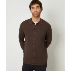 Threadbare Button Blossom Regular Fit Shirt in Brown